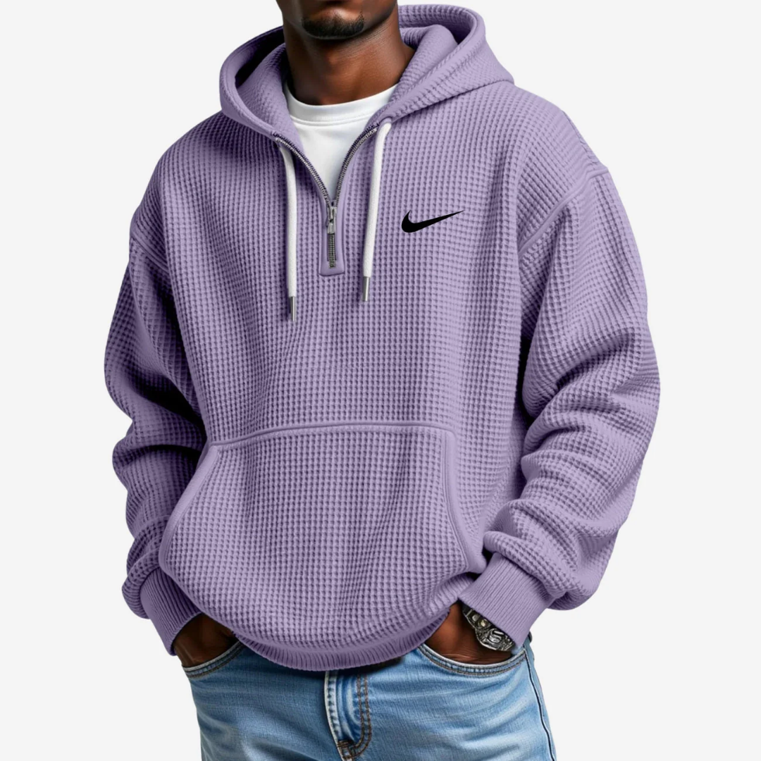 Hoodie met getextureerd oppervlak
