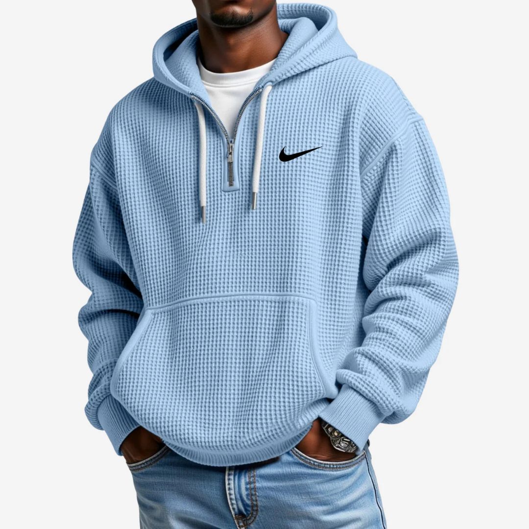 Hoodie met getextureerd oppervlak