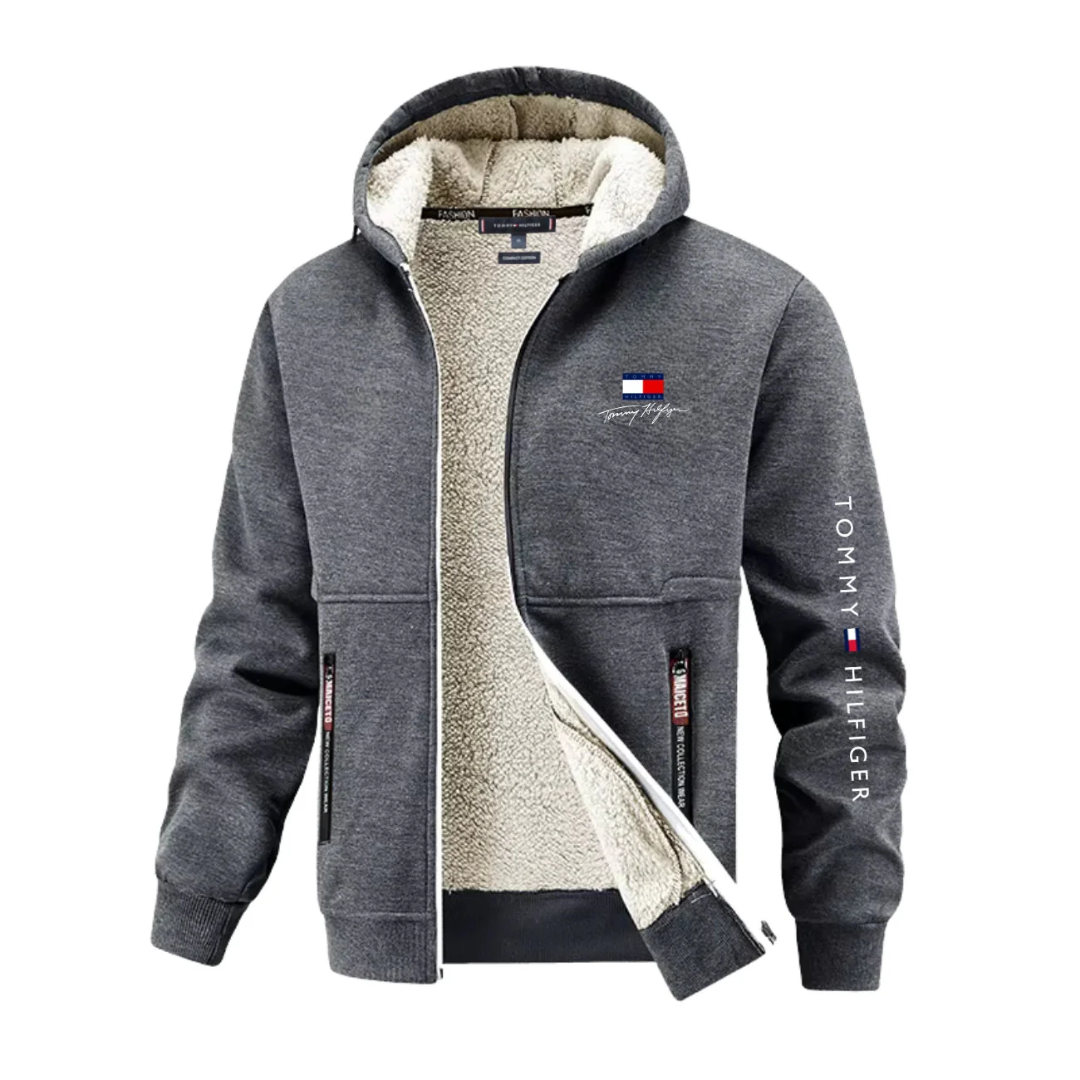 Warmere hoodie met capuchon en rits