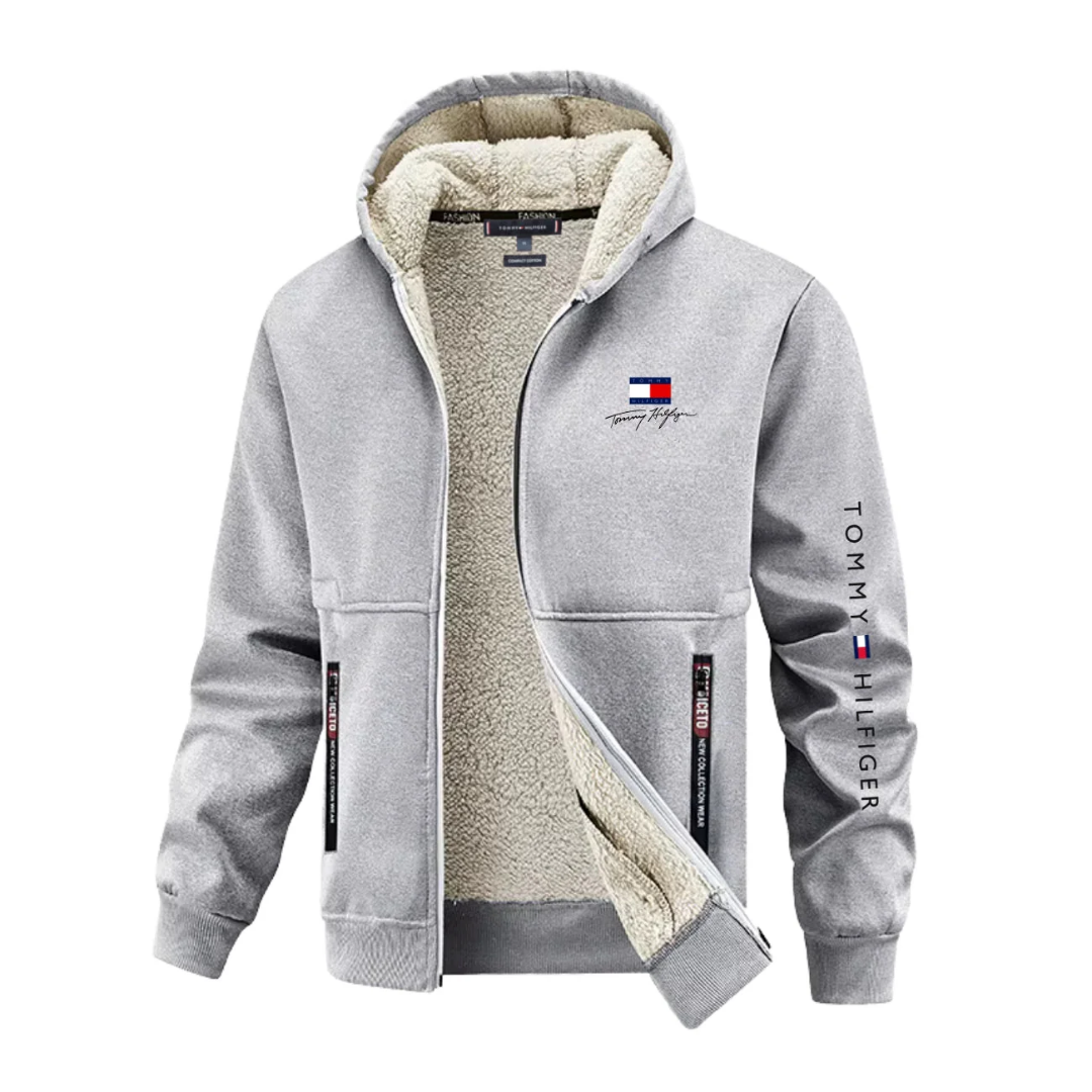 Warmere hoodie met capuchon en rits