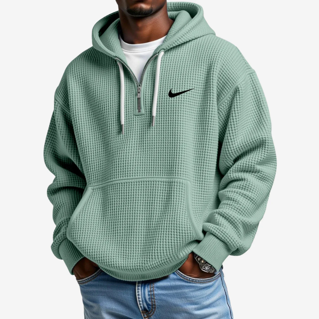 Hoodie met getextureerd oppervlak